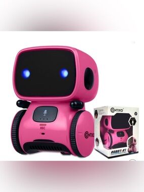 Pink Interactive Kids Robot Toy – Talking & Recording Fun